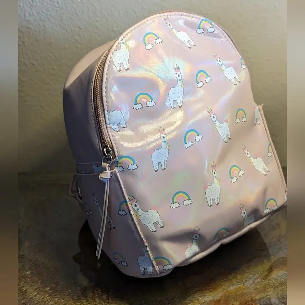 Llama Print Small Backpack NWT